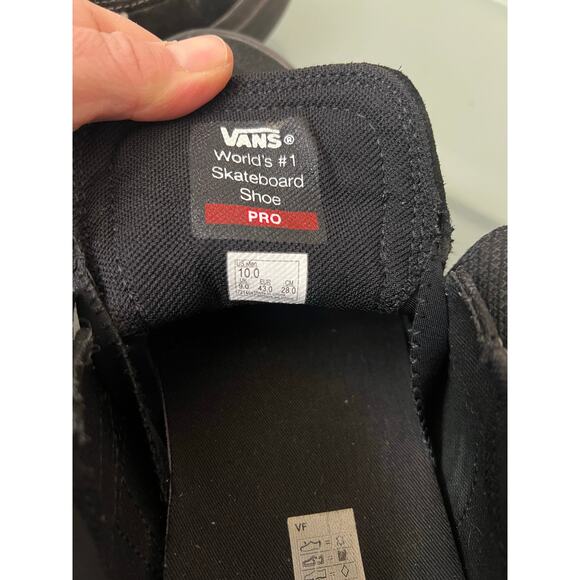 Vans Kyle Walker Pro Black skate shoes men’s 10 pop cush insole no lace gum sole - Picture 7 of 10